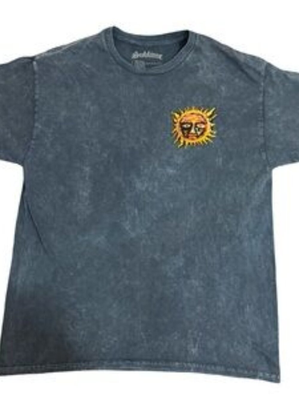 Cotton Graphic T-Shirt in Blue Size Medium